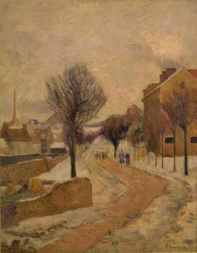 Pariser Vorort im Schnee von Paul Gauguin