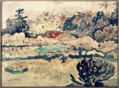 Landschaft von Tahiti von Paul Gauguin