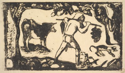 Tahitianerin trägt Bananen, 1898-99 von Paul Gauguin