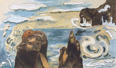 Die schwarzen Felsen, 1889 von Paul Gauguin