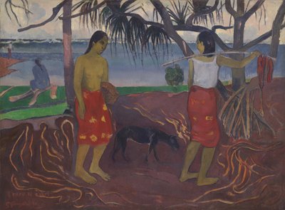 Unter dem Pandanus (I Raro te Oviri) von Paul Gauguin