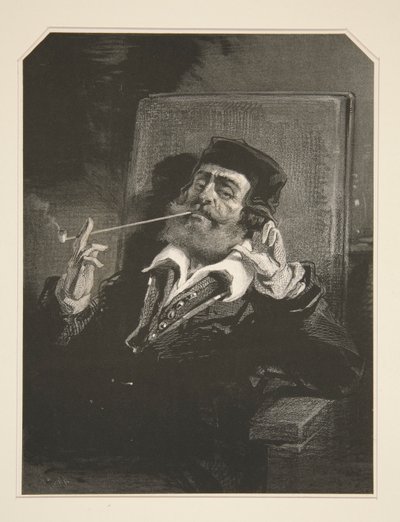 (Ein Raucher) von Paul Gavarni