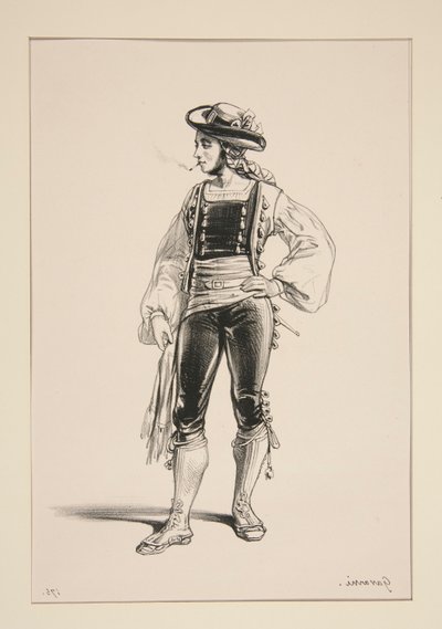 ALGUAZIL. Filzhut mit Samtbesatz. von Paul Gavarni