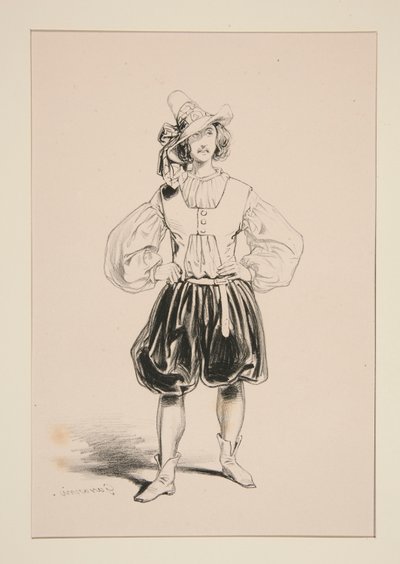 Bogenschütze. Filzhut von Paul Gavarni