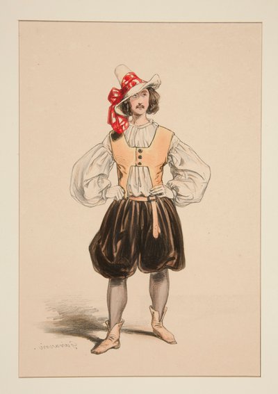 Bogenschütze. Filzhut. von Paul Gavarni