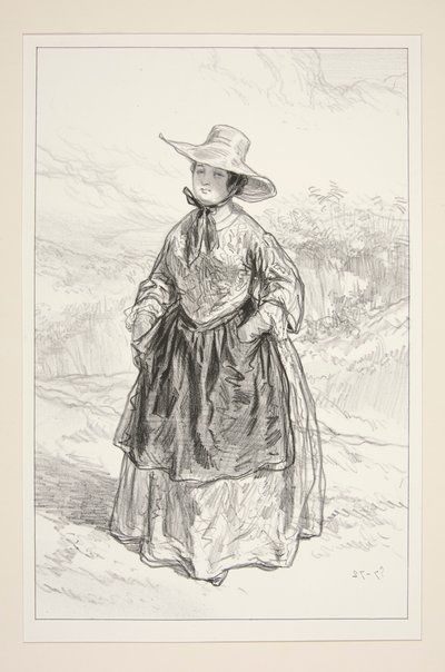 Bürgerliche. Dorfbekleidung. von Paul Gavarni