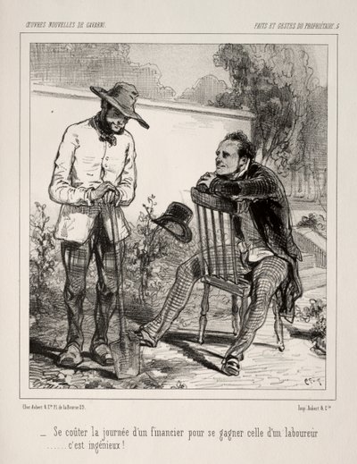 Faite et Gestes du Propriétaire von Paul Gavarni