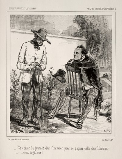 Faite et Gestes du Propriétaire von Paul Gavarni