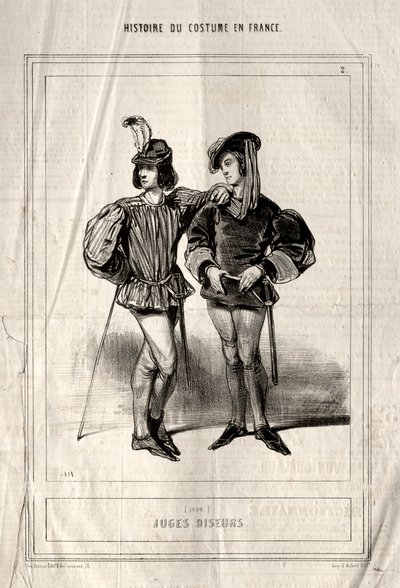 Histoire du Costume en France: Juges diseurs von Paul Gavarni