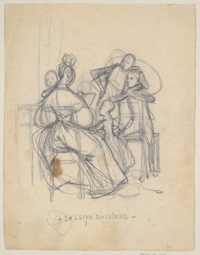 Die Lektion von Paul Gavarni