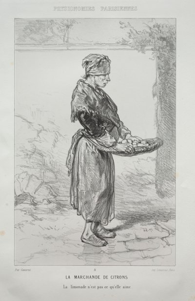 Die Zitronenhändlerin von Paul Gavarni