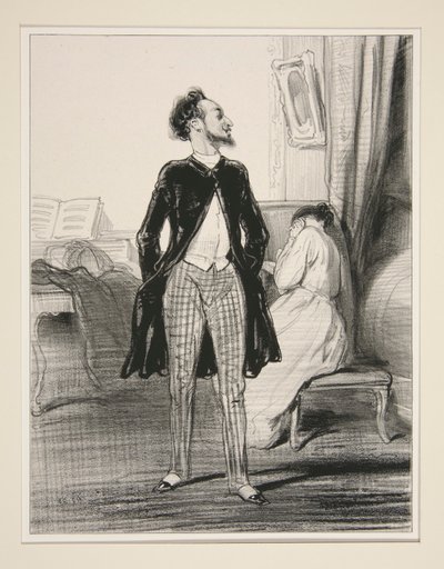 Der singende Ehemann von Paul Gavarni