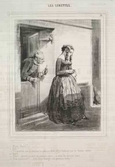 Les Lorettes von Paul Gavarni