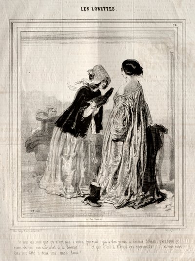 Les Lorettes, 1842 von Paul Gavarni