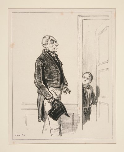 Monsieur, man kann Papa nicht sehen von Paul Gavarni