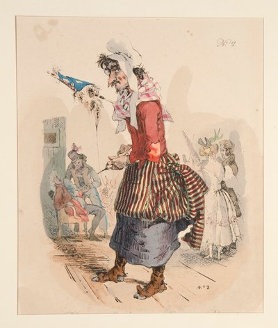 Pyrenäen-Hirtin - Bergère des Pyrénées von Paul Gavarni