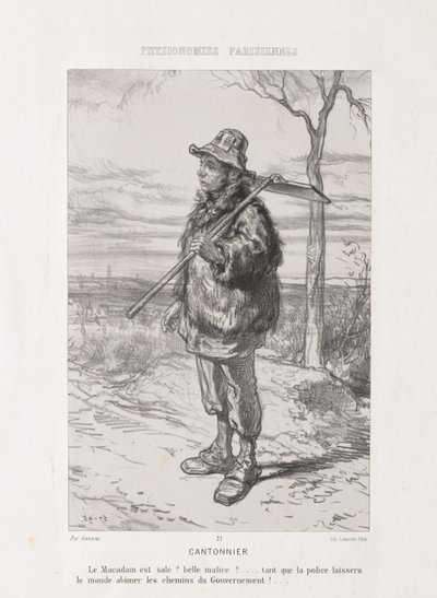 Pariser Physiognomie: Straßenkehrer von Paul Gavarni