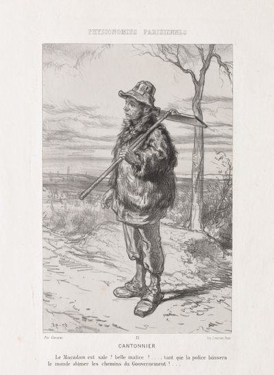 Pariser Physiognomie: Straßenkehrer von Paul Gavarni