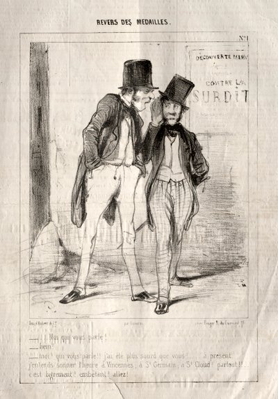 Rückseite der Medaillen von Paul Gavarni