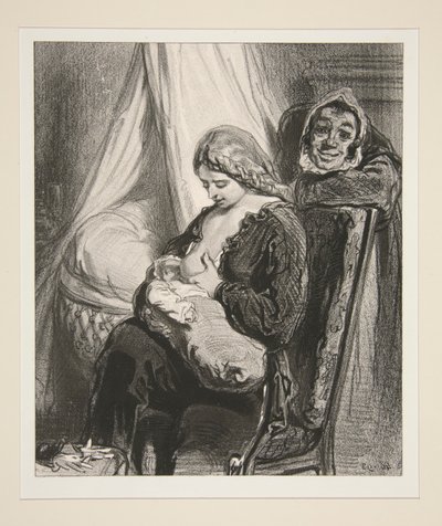 Szene aus dem Privatleben des Hafenarbeiters von Paul Gavarni