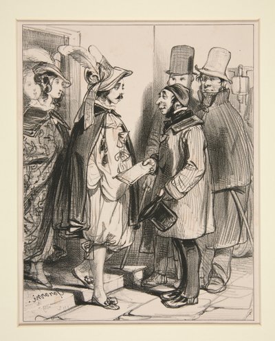 Sechs Uhr morgens von Paul Gavarni
