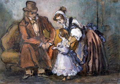Die glückliche Familie, 1847 von Paul Gavarni