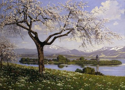 Eine bayerische Seelandschaft im Frühling von Paul Graf