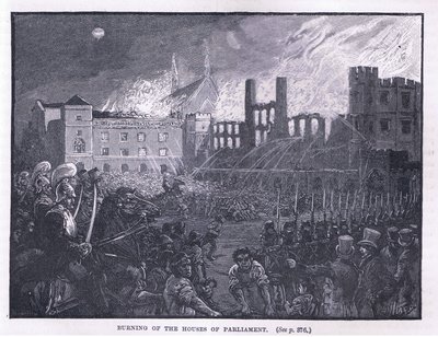 Brand des Parlamentsgebäudes 1834 von Paul Hardy