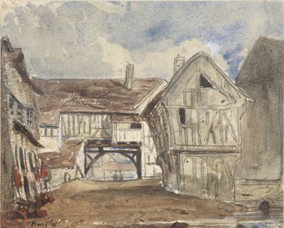 Ansicht von Honfleur von Paul Huet