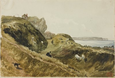 Die Klippen von Dieppe von Paul Huet