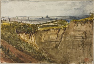 Blick auf Paris, von Meuden von Paul Huet