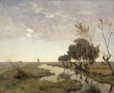 Ein Wasserlauf bei Abcoude von Paul Joseph Constantin Gabriel