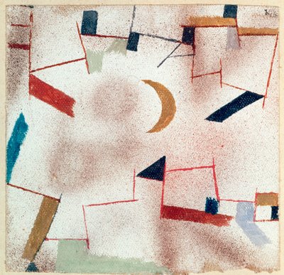 Abstrakt mit Halbmond von Paul Klee