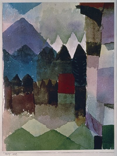 Föhnwind in Franz Marcs Garten von Paul Klee