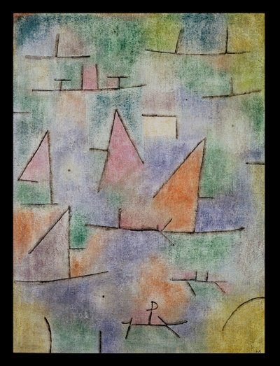 Hafen mit Segelschiffen von Paul Klee