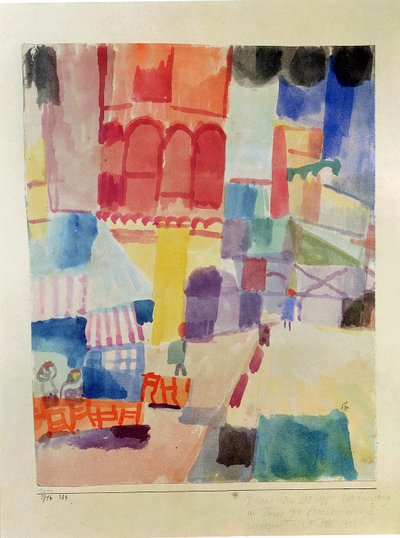 Vor einer Moschee in Tunis von Paul Klee