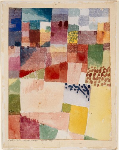 Motiv aus Hamammet, 1914 von Paul Klee