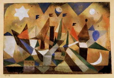 Segelschiffe, den Sturm abwartend von Paul Klee