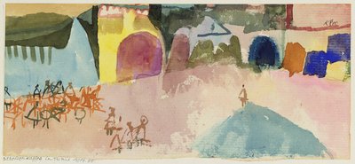 Straßencafé in Tunis von Paul Klee