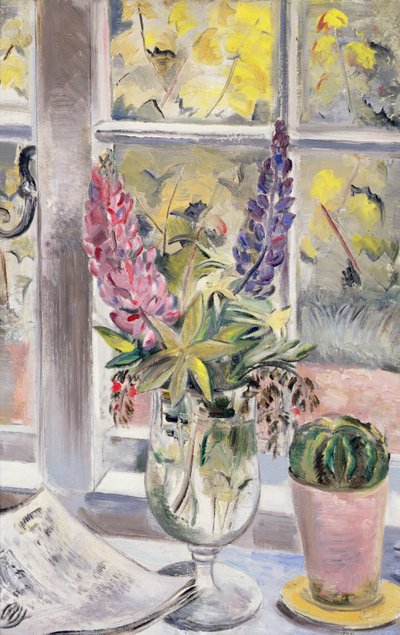 Lupinen und Kaktus von Paul Nash