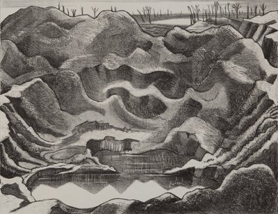 Der Minenkrater, Hügel 60, Ypern-Salient von Paul Nash