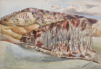Holz und Hügel von Paul Nash