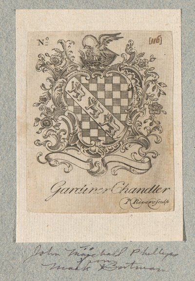 Exlibris von Gardiner Chandler von Paul Revere