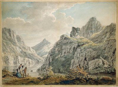 Dolbardarn Castle und Llanberris See, 1764 von Paul Sandby