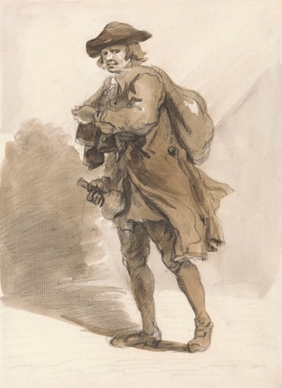 London Cries: Ein Mann mit einer Flasche von Paul Sandby