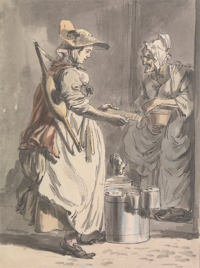 Londoner Rufe: Eine Milchmädchen von Paul Sandby