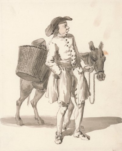 London Cries: Junge mit einem Esel von Paul Sandby