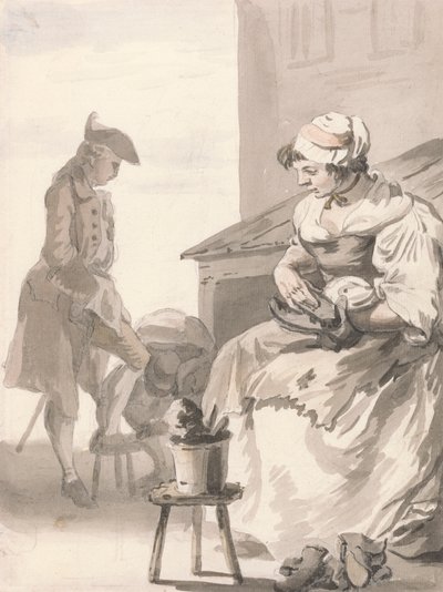 London Cries: Schuhputzer von Paul Sandby