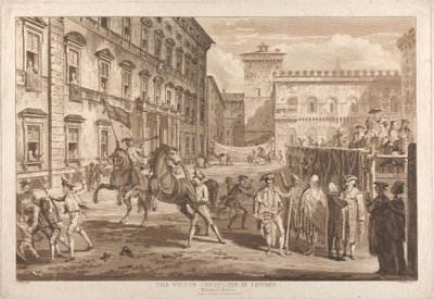 Der Sieger im Triumph geführt von Paul Sandby