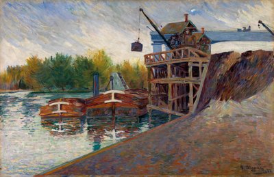 Kohlenkran, Clichy von Paul Signac